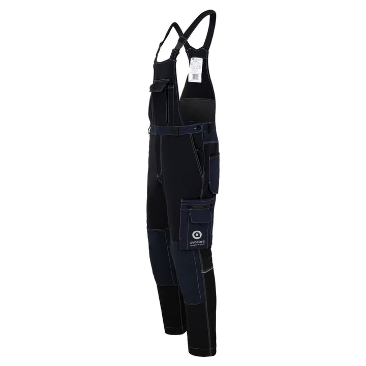 Macacão de trabalho Avacore Avaflex com bolsos, elástico, cordura, preto/azul-marinho, tamanho 48