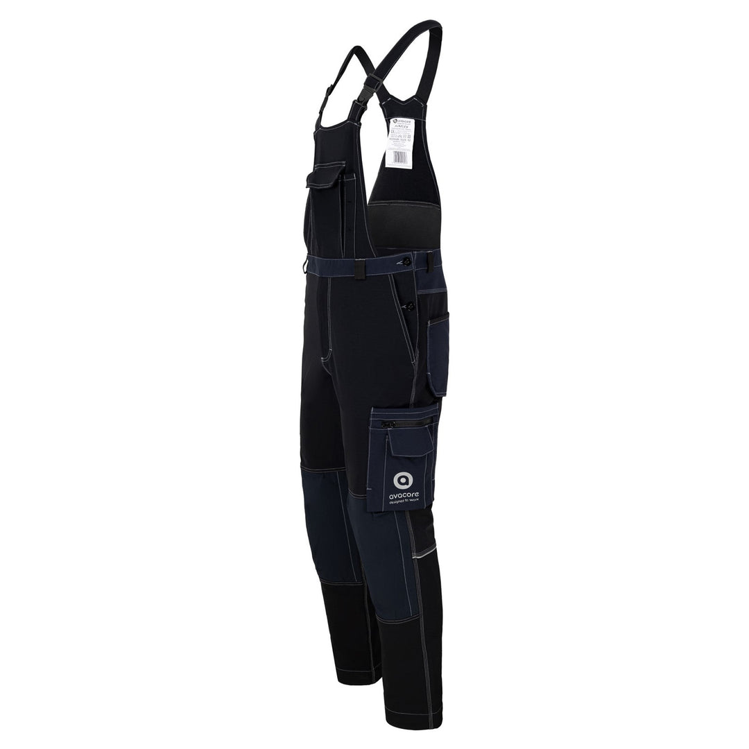 Macacão de trabalho Avacore Avaflex com bolsos, elástico, Cordura, preto/azul marinho, tamanho 58