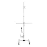 Maclean MC-793 Carro de Soporte Profesional, Estación de Trabajo Informática Móvil sobre Ruedas, máx. 17"-32", máx. 20kg
