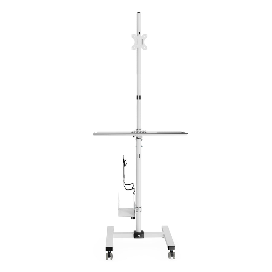 Maclean MC-793 Carro de Soporte Profesional, Estación de Trabajo Informática Móvil sobre Ruedas, máx. 17"-32", máx. 20kg