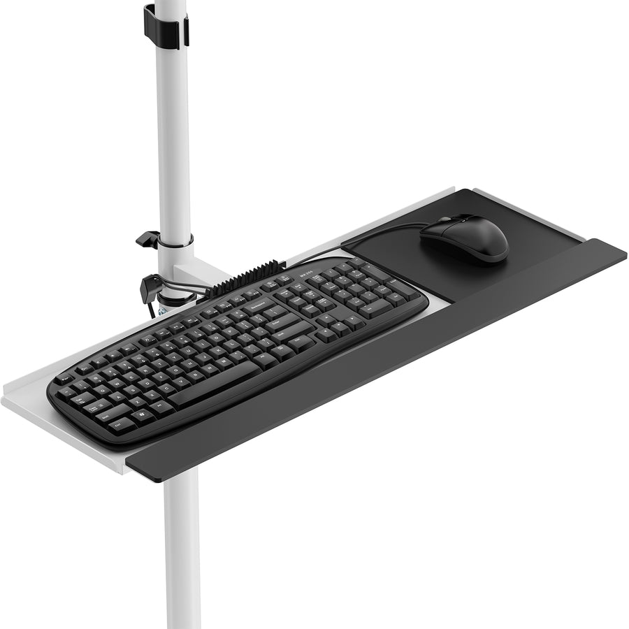 Maclean MC-793 Carro de Soporte Profesional, Estación de Trabajo Informática Móvil sobre Ruedas, máx. 17"-32", máx. 20kg