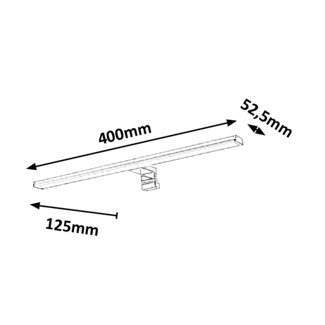 Candeeiro de Casa de Banho Rabalux, LED 8W, IP44, Design Cromado, Levon