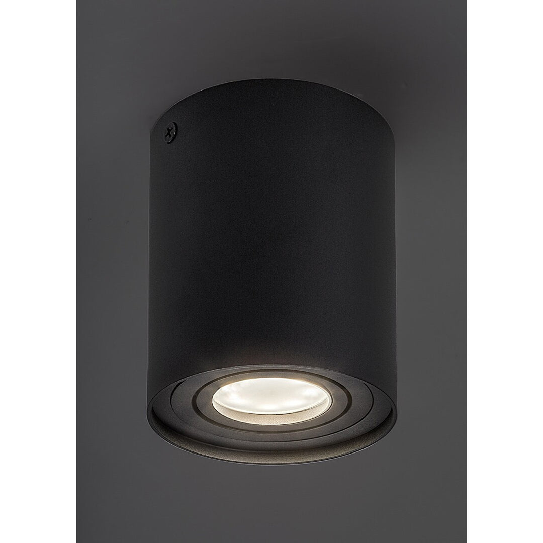 Candeeiro de teto Rabalux Kobald, montagem à superfície, GU10, IP20, preto
