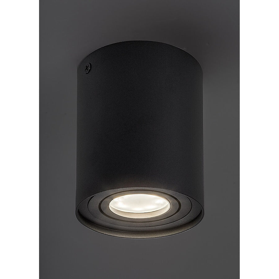 Candeeiro de teto Rabalux Kobald, montagem à superfície, GU10, IP20, preto
