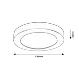 Rabalux Coco Candeeiro de superfície, Candeeiro de teto, LED 3W, IP44, branco