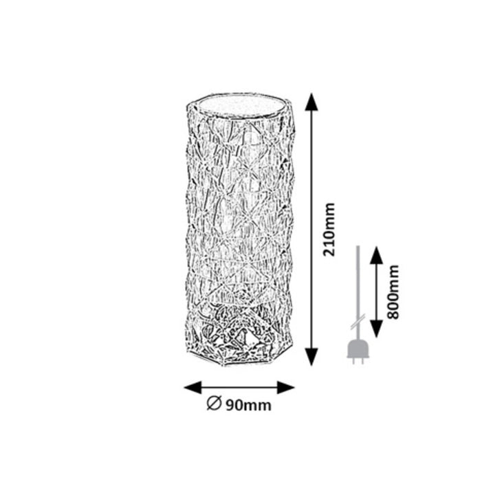 Candeeiro Decorativo Rabaux, Ambiente, Candeeiro Cristal, LED 1,5W, RGB, Siggy