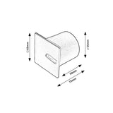 Candeeiro de escadas Rabalux, LED 3W, branco quente, preto, Boven