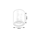 Rabalux Luminaria de techo, casquillo GU10, 25 W máx., Color negro, Kobald