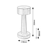 Rabalux Senan Lámpara de mesa, Luz elegante, LED de 2,7 W, 40 lm, Batería de 1200 mAh
