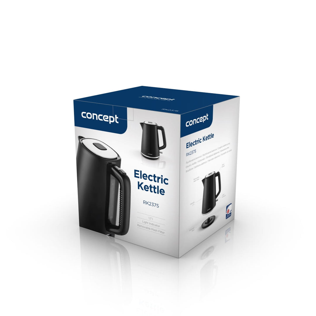 Chaleira Elétrica Concept, 2200 W, 1,7 L, Preta, RK2375