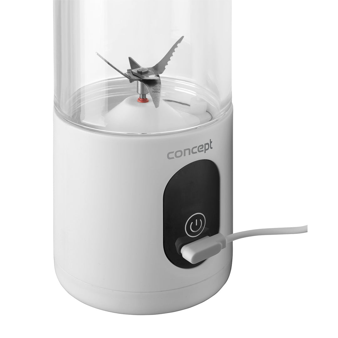 Liquidificador Pessoal Concept, 600 ml, Bateria de Iões de Lítio Recarregável, Branco, FitMaker SM4000