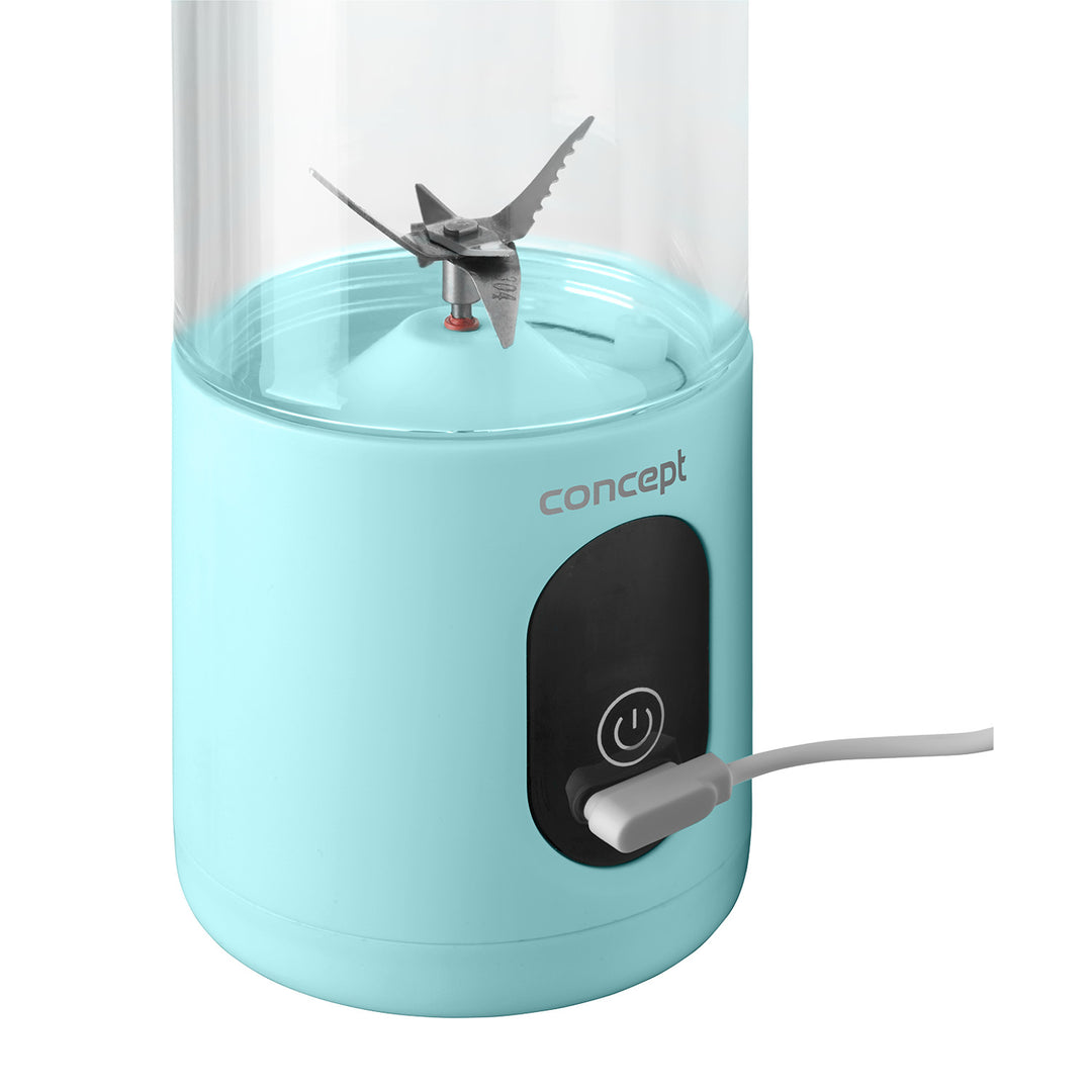 Concept Liquidificador Pessoal, 600 ml, Recarregável, Ião de Lítio, Azul, FitMaker SM4002