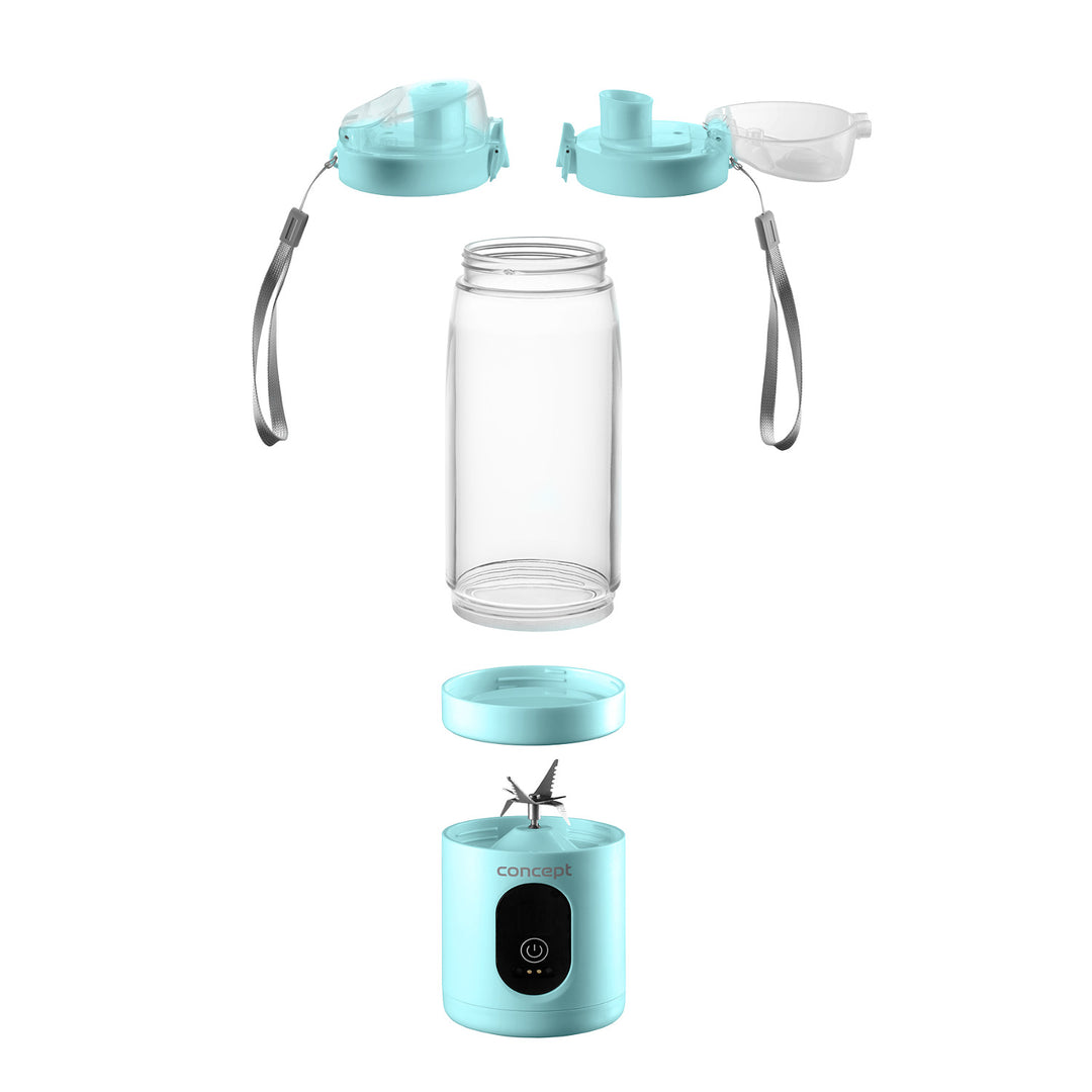 Concept Liquidificador Pessoal, 600 ml, Recarregável, Ião de Lítio, Azul, FitMaker SM4002