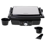 Parrilla eléctrica Camry, superficie grande de 28 x 23 cm, regulación de temperatura, potencia máxima de 2500 W, CR 3053