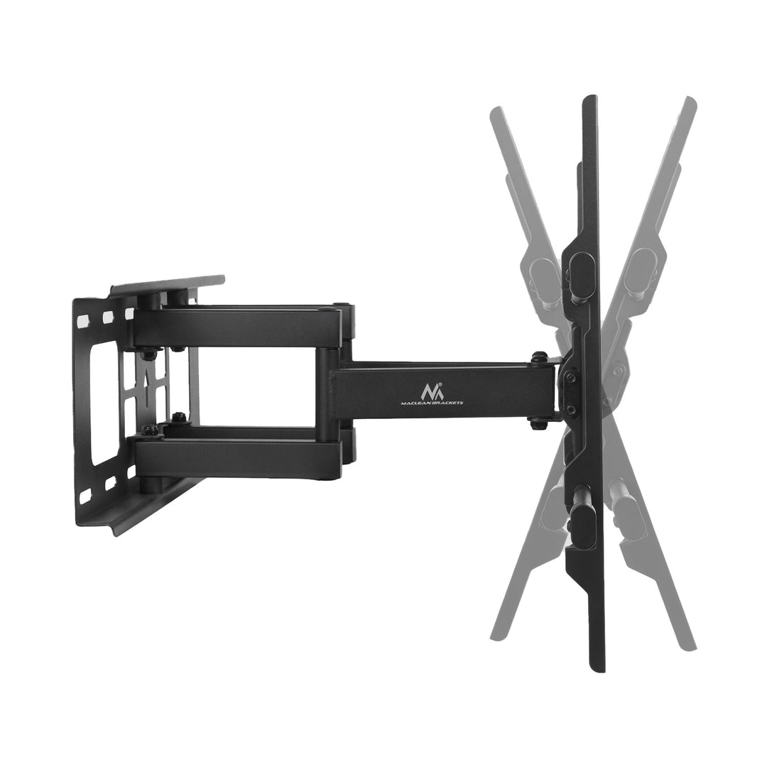 Soporte de TV Maclean, VESA máx. 600x400, 32-85", 60kg, ajuste de ángulo horizontal y vertical, perfil 65-390mm, negro, MC-789