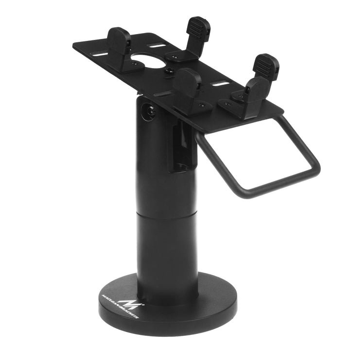 Maclean MC-818 Soporte de Terminal de Tarjeta para Dispositivos POS, Universal | Giratorio 270°, Ajuste de Inclinación +0° a -75°, Ancho Ajustable, Gestión de Cables | Montaje en Mesa para Terminales EC