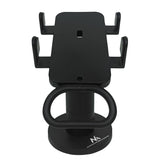 Suporte para terminal de cartão Maclean MC-819 para dispositivos POS | Rotação de 90°, ajuste de inclinação de +45° a -45°, largura ajustável, gestão de cabos | Suporte de mesa para terminais EC