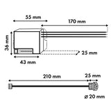 Detetor de movimento PIR Maclean, com sensor externo, 12-24 V DC, 360°, MCE32 V