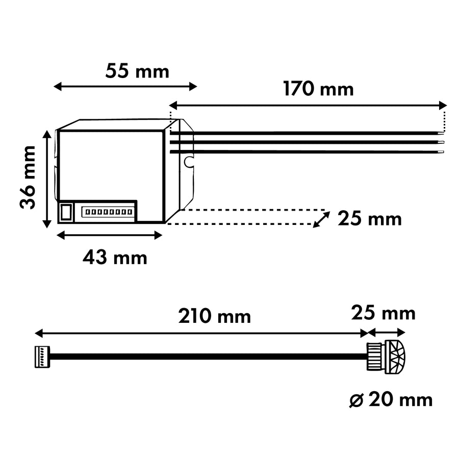Detetor de movimento PIR Maclean, com sensor externo, 12-24 V DC, 360°, MCE32 V