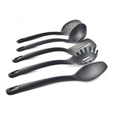 Conjunto de 5 utensílios de cozinha + recipiente preto de 15 cm Practical Handy