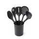 Conjunto de 5 utensílios de cozinha + recipiente preto de 15 cm Practical Handy