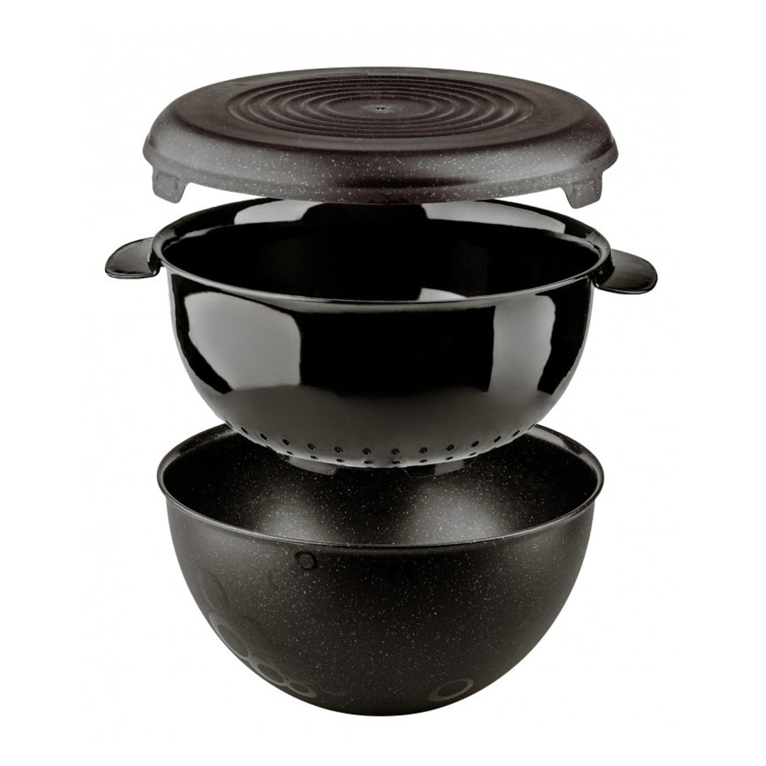 Conjunto de escorredor Practic, taça, tampa, capacidade 3L, Cosmos Black, 10072199