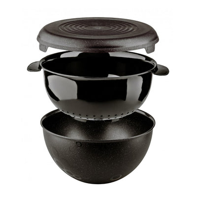 Conjunto de escorredor Practic, taça, tampa, capacidade 3L, Cosmos Black, 10072199