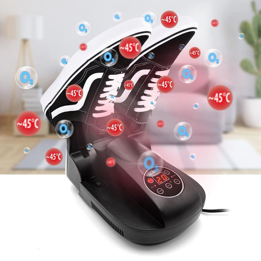 Media-Tech MT6523 Secador de zapatos, desinfección por ozono, temporizador, panel de control con pantalla y botones, secador para zapatos, guantes, gorras, cascos, etc.