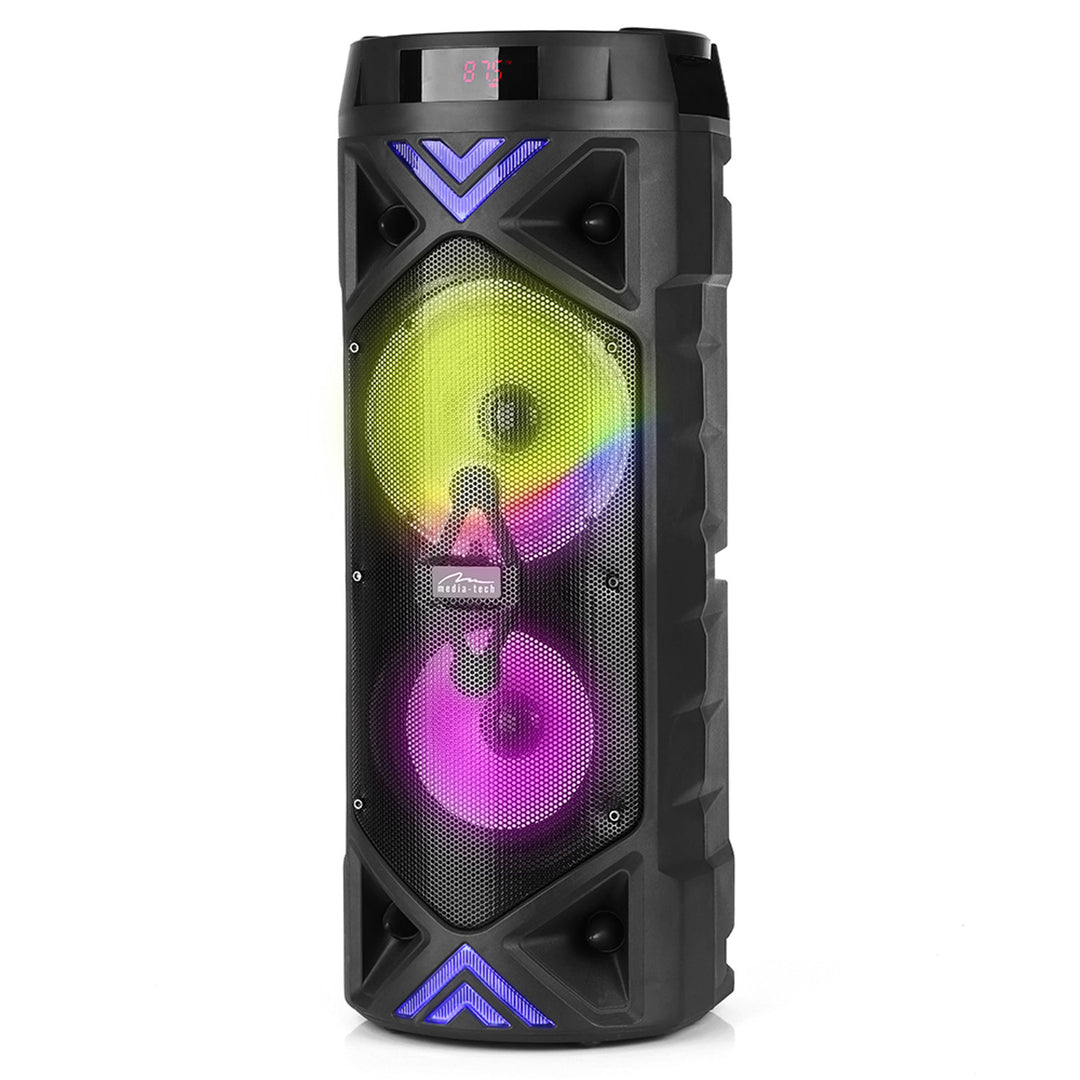 Coluna de som portátil Media-Tech, karaoke, Bluetooth 5.0, 1400 W, MT3182