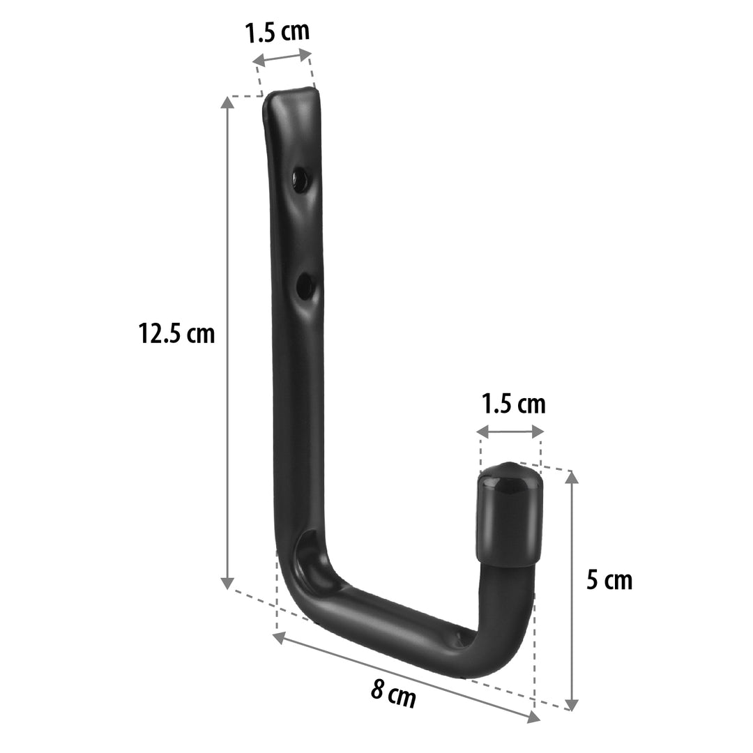 Maclean MC-489 Juego de 2 soportes de pared, para neumáticos, ruedas, escalera, bicicleta, acero, carga máx. 22kg/soporte