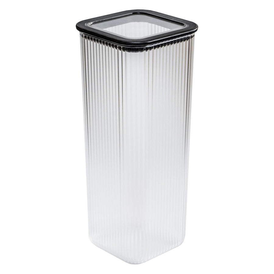 Branq Recipiente de cocina para alimentos, 2,38 l, Transparente con cierre negro, Neroli
