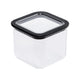 Recipiente de cozinha Branq, para alimentos, 0,7 l, transparente com fecho preto, Neroli