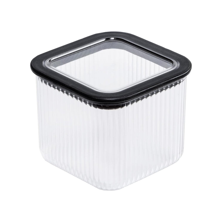 Recipiente de cozinha Branq, para alimentos, 0,7 l, transparente com fecho preto, Neroli