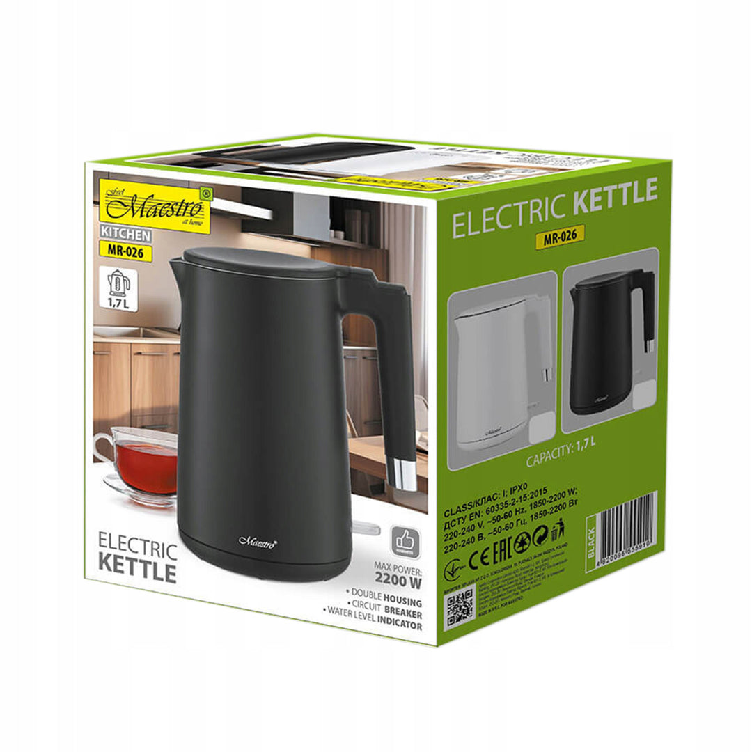 Chaleira Elétrica Maestro, 1800 W, 1,7 L, Branca, MR-026
