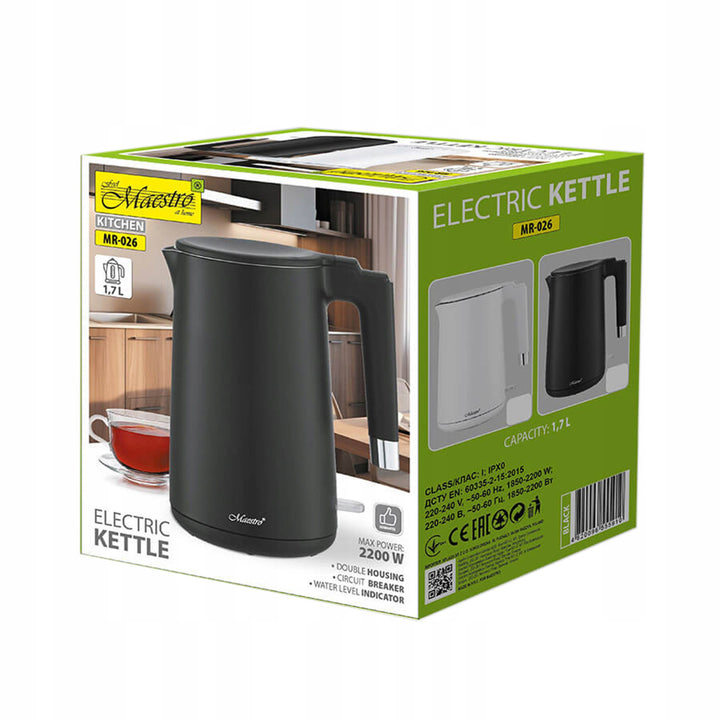 Chaleira Elétrica Maestro, 1800 W, 1,7 L, Branca, MR-026