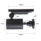 Câmara solar fictícia, LED intermitente, sensor de movimento, iluminação LED, autocolante grátis, SOL1801S, 4 peças