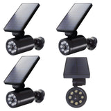 Câmara solar fictícia, LED intermitente, sensor de movimento, iluminação LED, autocolante grátis, SOL1801S, 4 peças