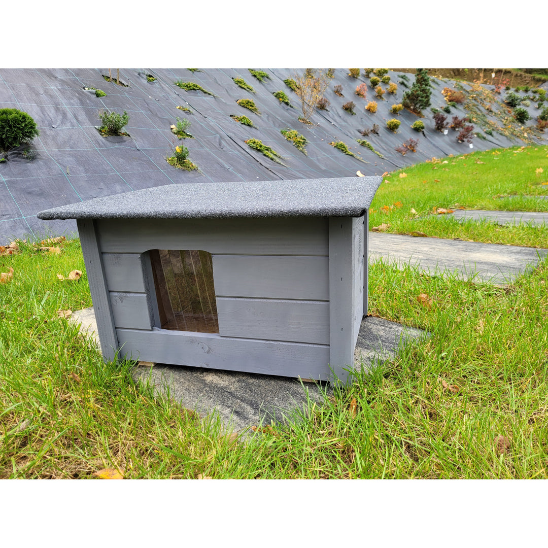 Casa Isolada Woodok para Cães e Gatos, Cinza Abeto