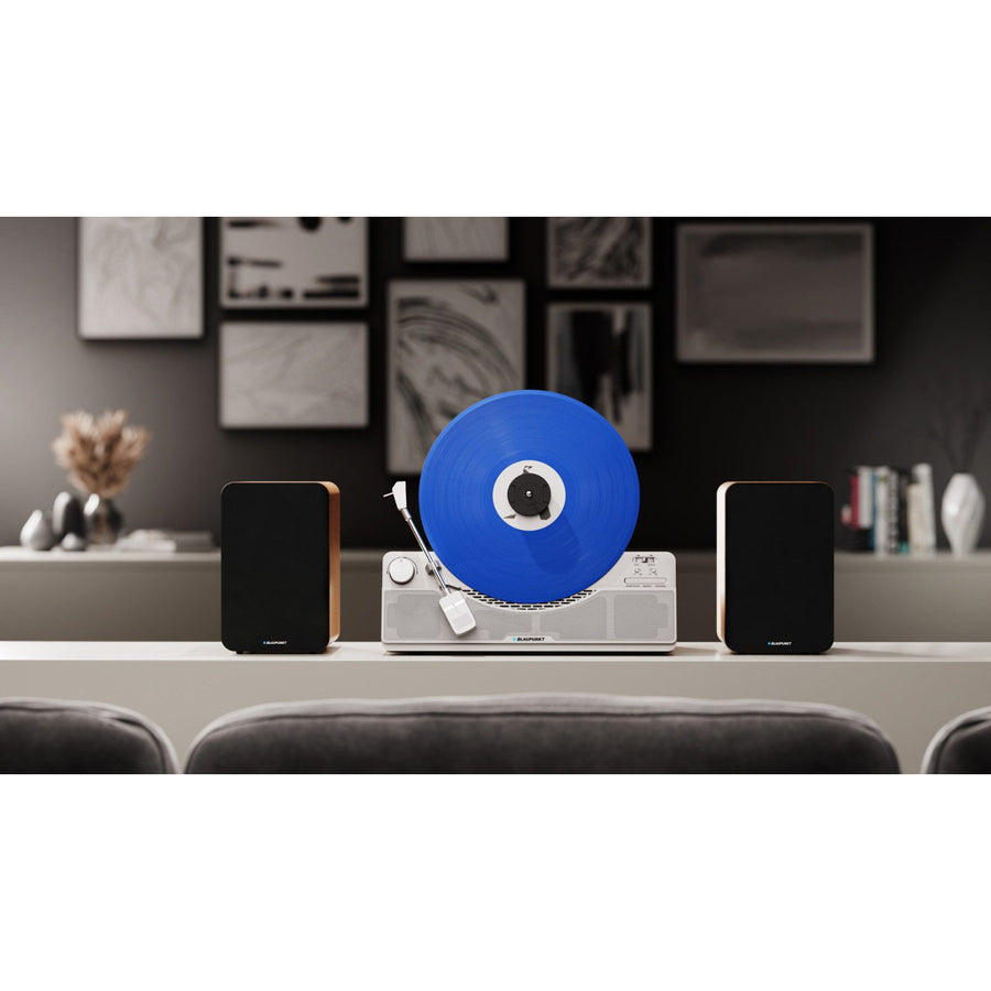 Blaupunkt Giradiscos Vertical, Bluetooth, 2x5W RMS, plata, VT100SL
