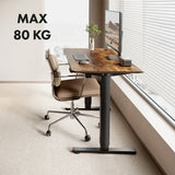 Ergo Office ER-400 B Escritorio eléctrico de altura regulable, altura máx. 1160 mm, máx. - 80 kg, sin tablero, negro
