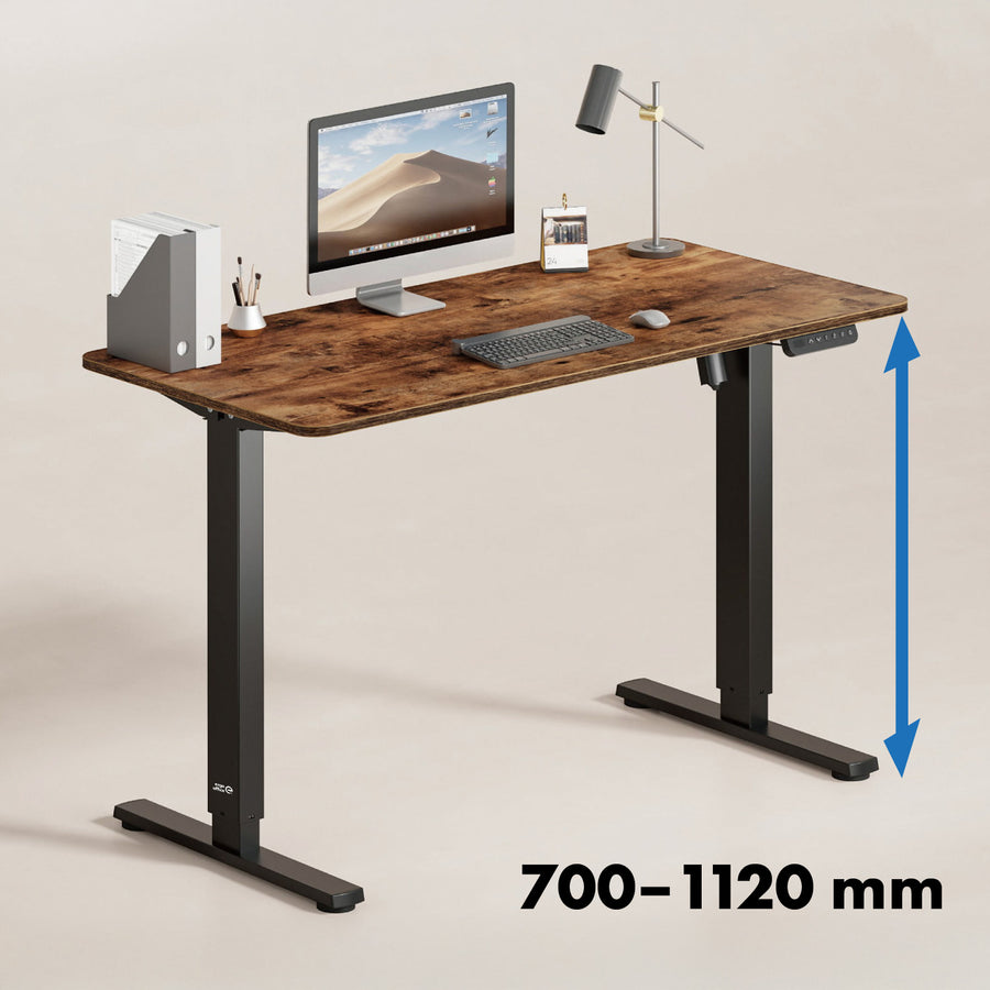 Ergo Office ER-400 B Escritorio eléctrico de altura regulable, altura máx. 1160 mm, máx. - 80 kg, sin tablero, negro