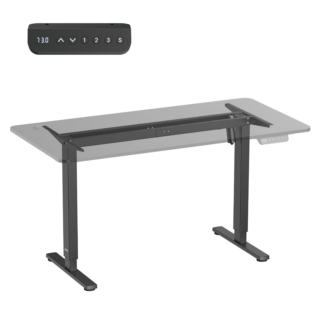Secretária elétrica regulável em altura Ergo Office, altura máxima de 1160 mm, peso máximo de 80 kg, sem tampo, preta, ER-400 B