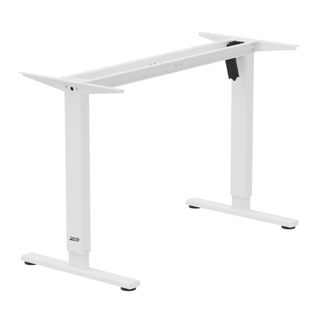 Ergo Office ER-400 W Pupitre eléctrico regulable en altura, altura máx. 1160 mm, máx. - 80 kg, sin tablero, blanco
