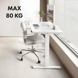 Ergo Office ER-400 W Pupitre eléctrico regulable en altura, altura máx. 1160 mm, máx. - 80 kg, sin tablero, blanco