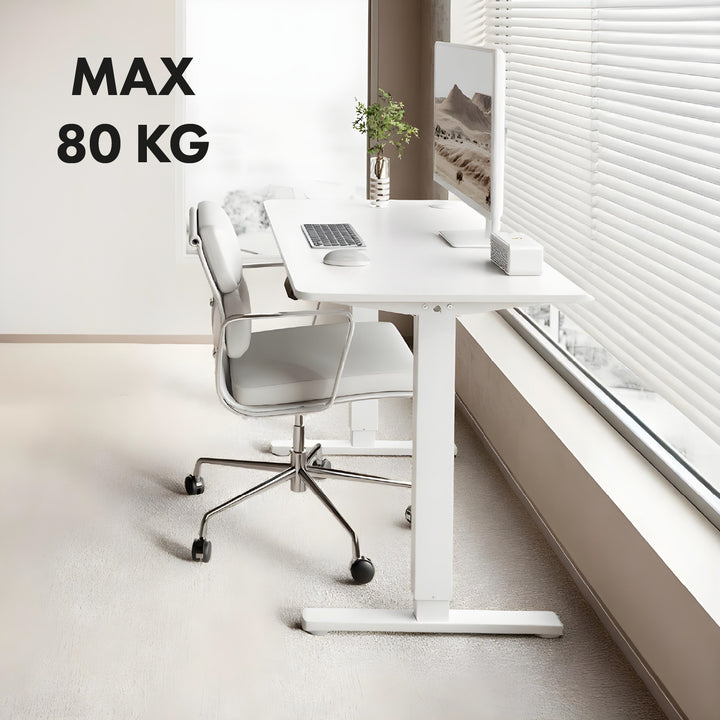 Ergo Office ER-400 W Pupitre eléctrico regulable en altura, altura máx. 1160 mm, máx. - 80 kg, sin tablero, blanco