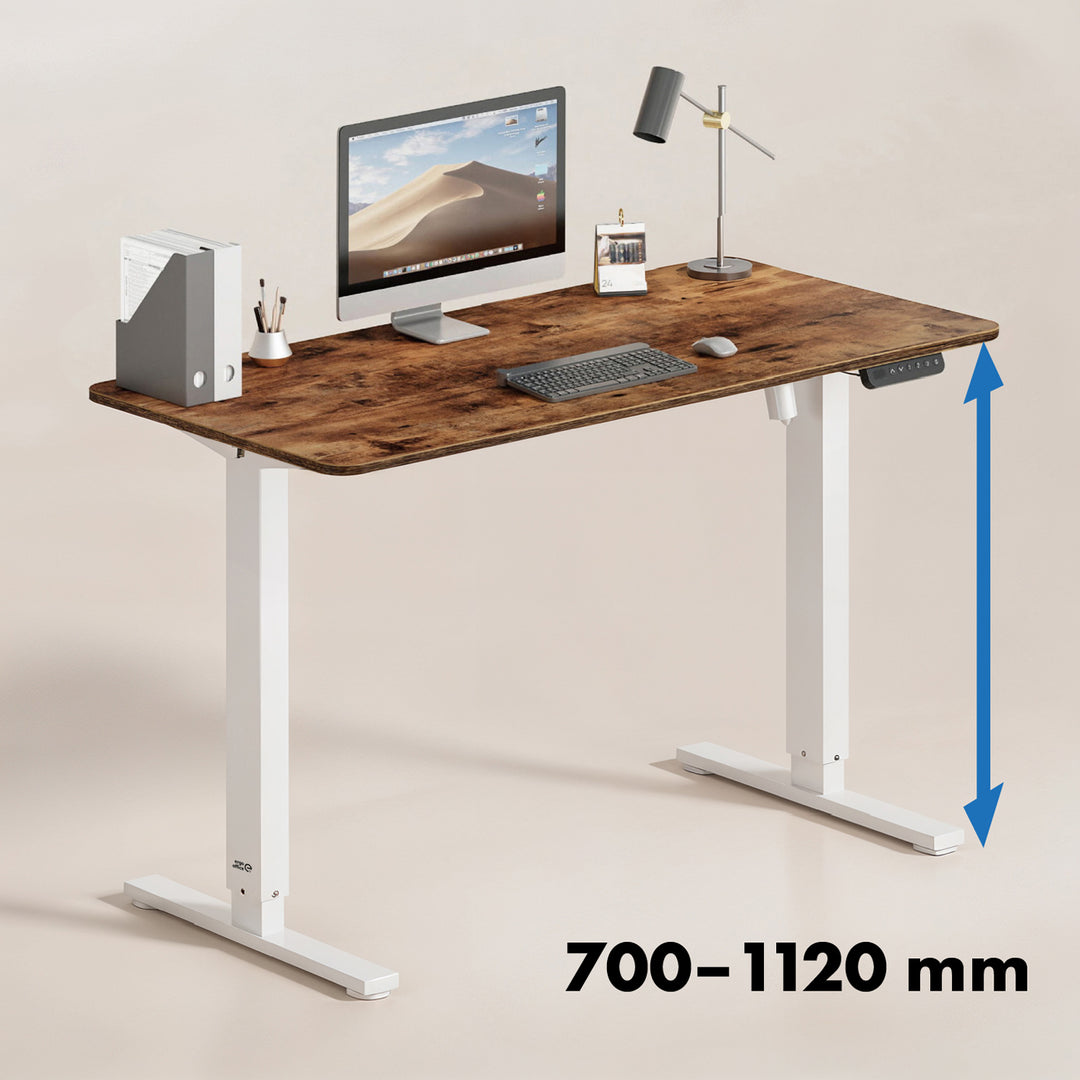 Ergo Office ER-400 W Pupitre eléctrico regulable en altura, altura máx. 1160 mm, máx. - 80 kg, sin tablero, blanco