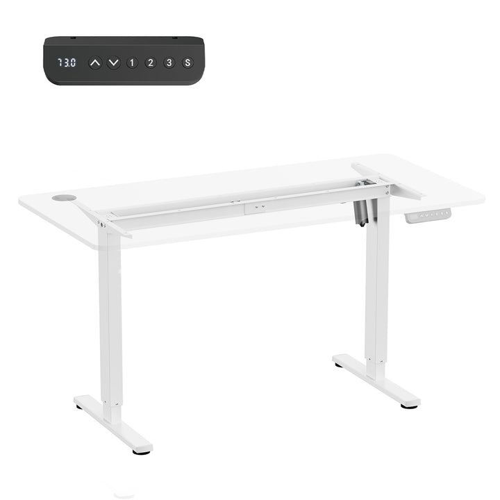 Ergo Office ER-400 W Pupitre eléctrico regulable en altura, altura máx. 1160 mm, máx. - 80 kg, sin tablero, blanco