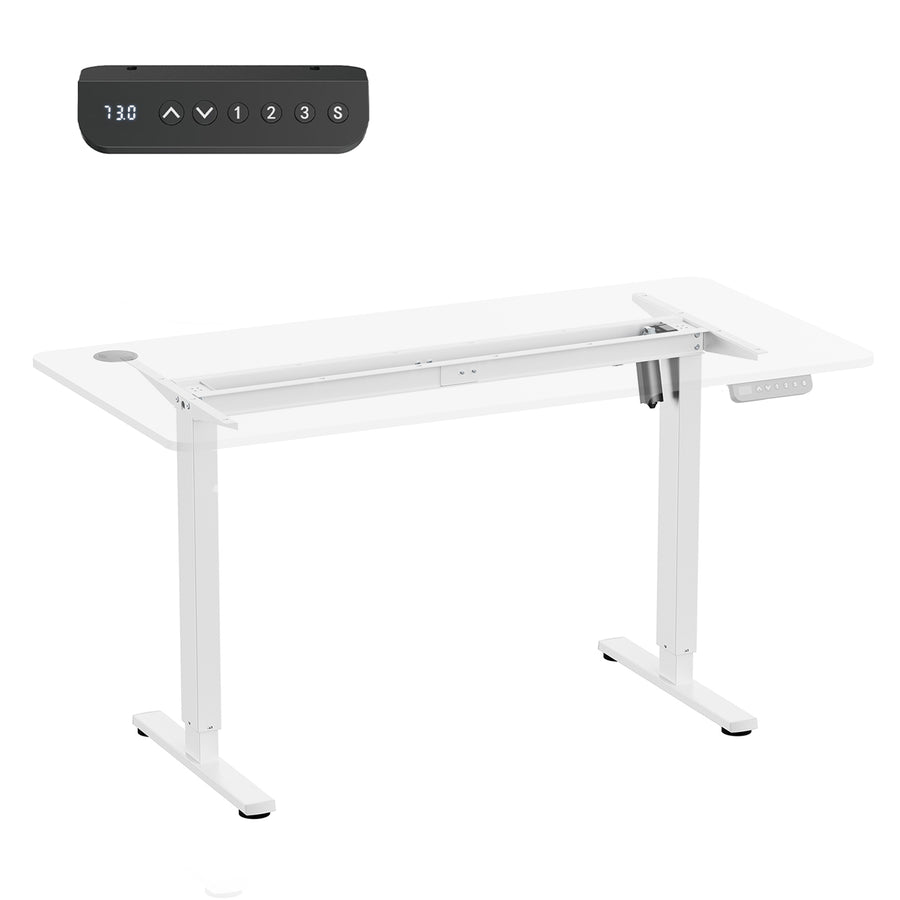Ergo Office ER-400 W Pupitre eléctrico regulable en altura, altura máx. 1160 mm, máx. - 80 kg, sin tablero, blanco