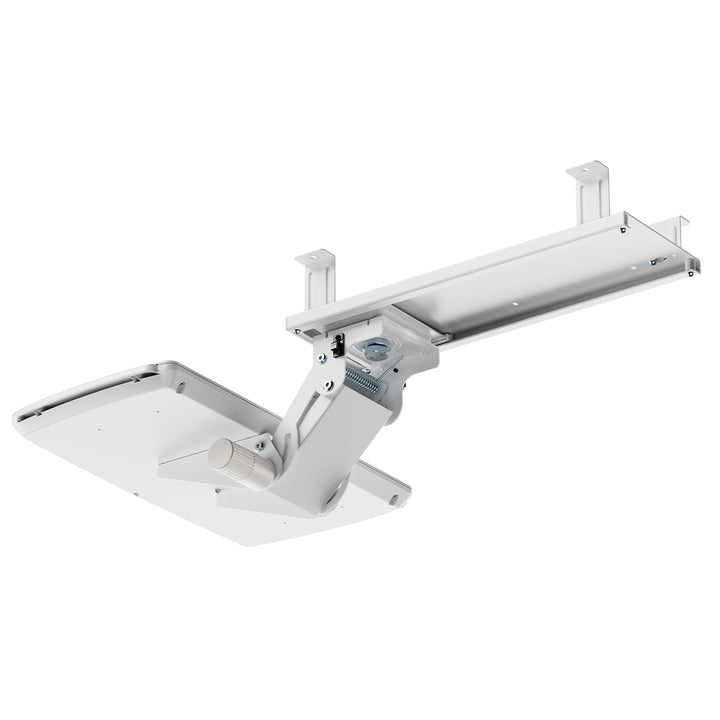 Maclean MC-156 W Soporte de teclado bajo escritorio, ajustable, máx. 5kg, blanco