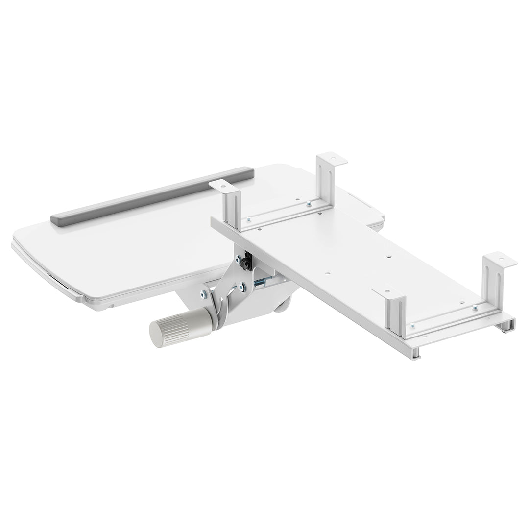 Maclean MC-156 W Soporte de teclado bajo escritorio, ajustable, máx. 5kg, blanco